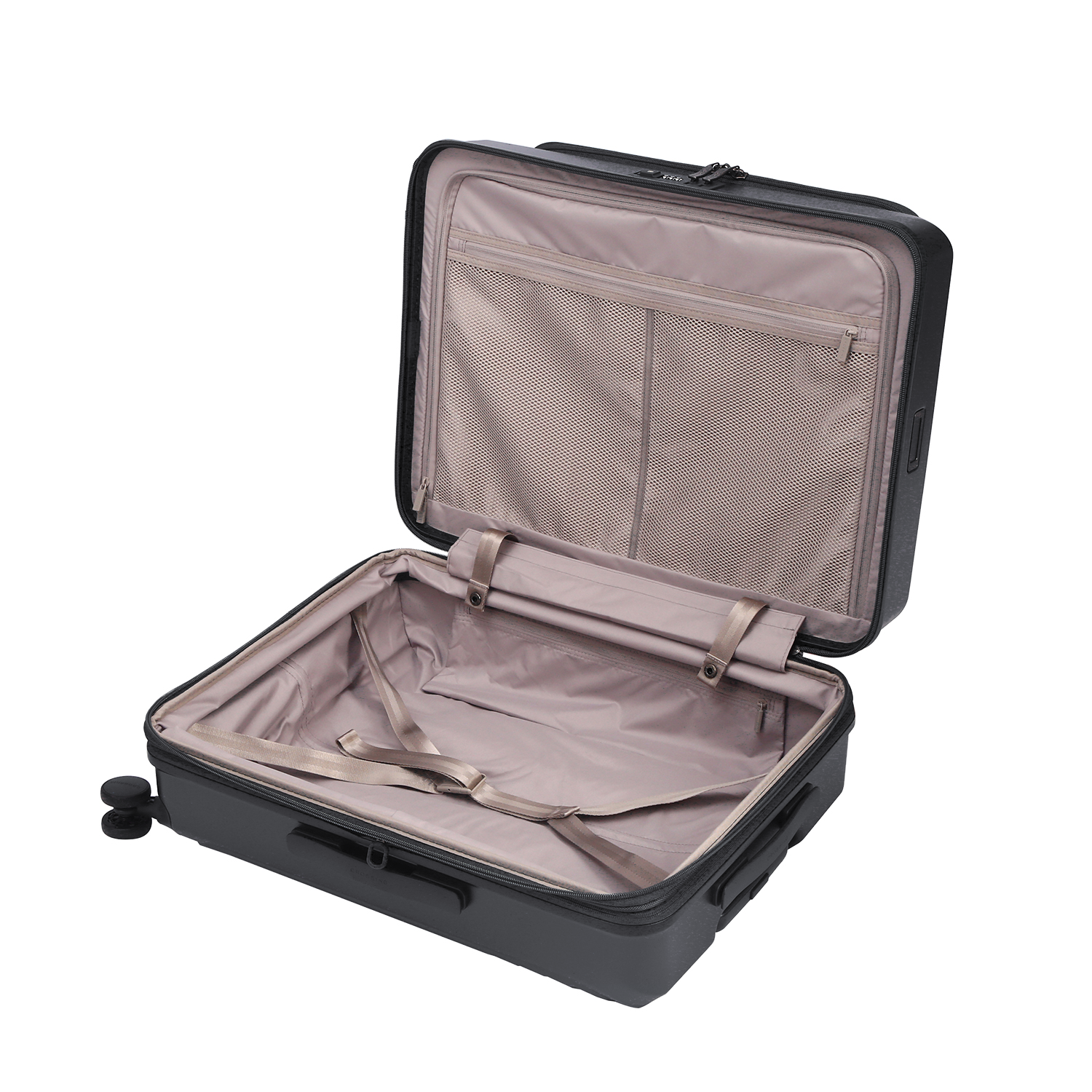 CROSSING INVI 25" Medium Expandable Luggage With Front & Middle Access V3 - Black