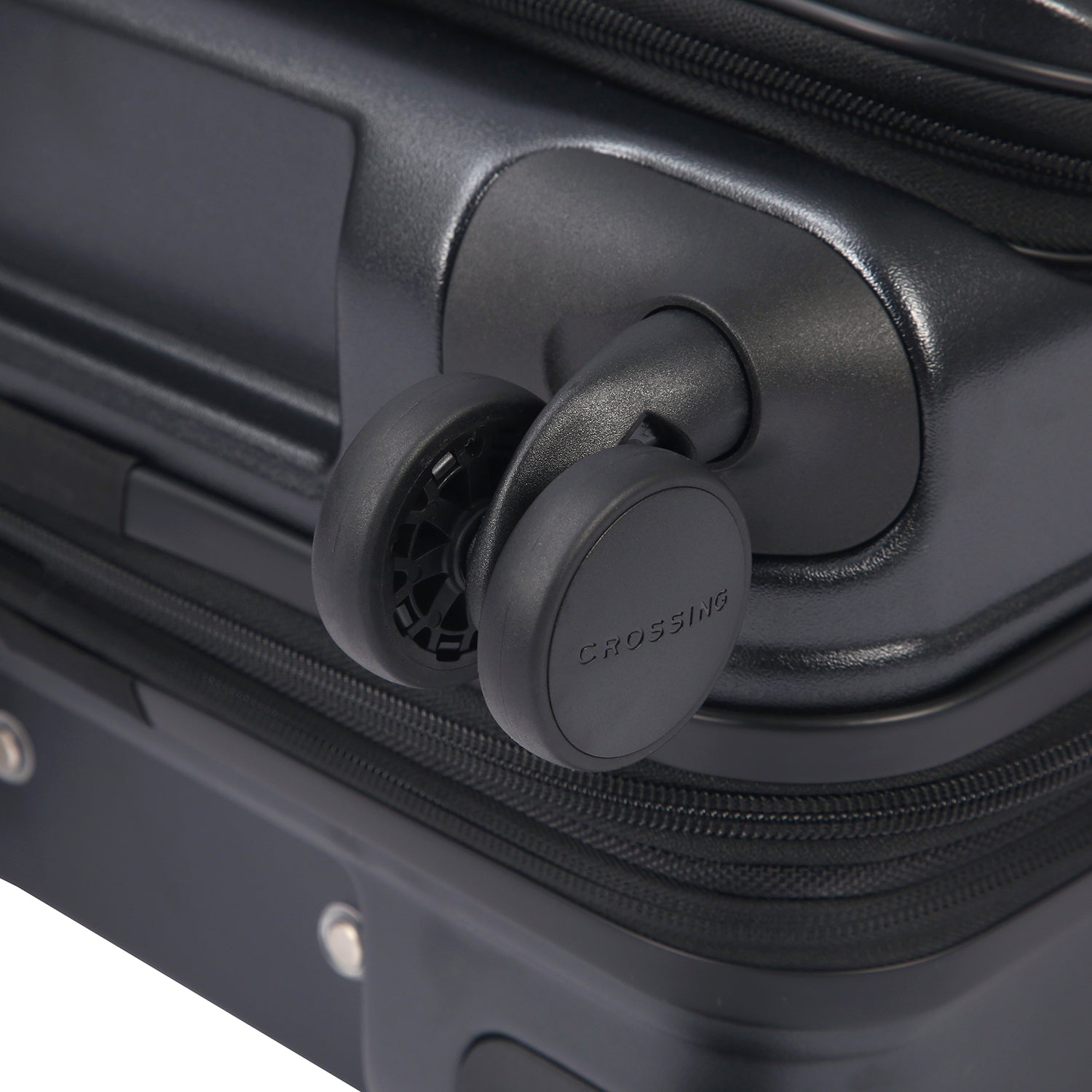 CROSSING INVI 20" Carry On Expandable Luggage With Front & Middle Access V3 - Black