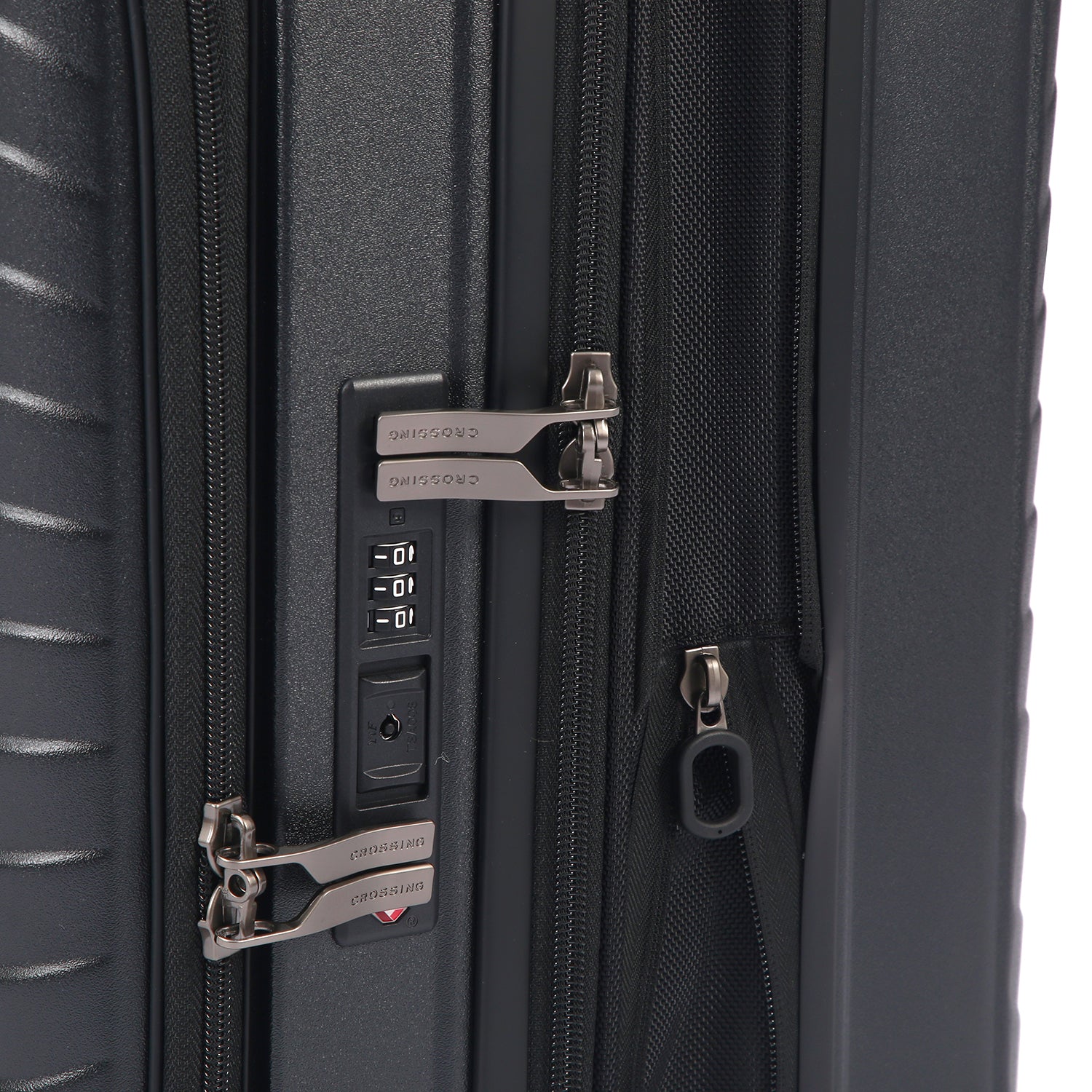 CROSSING INVI 20" Carry On Expandable Luggage With Front & Middle Access V3 - Black