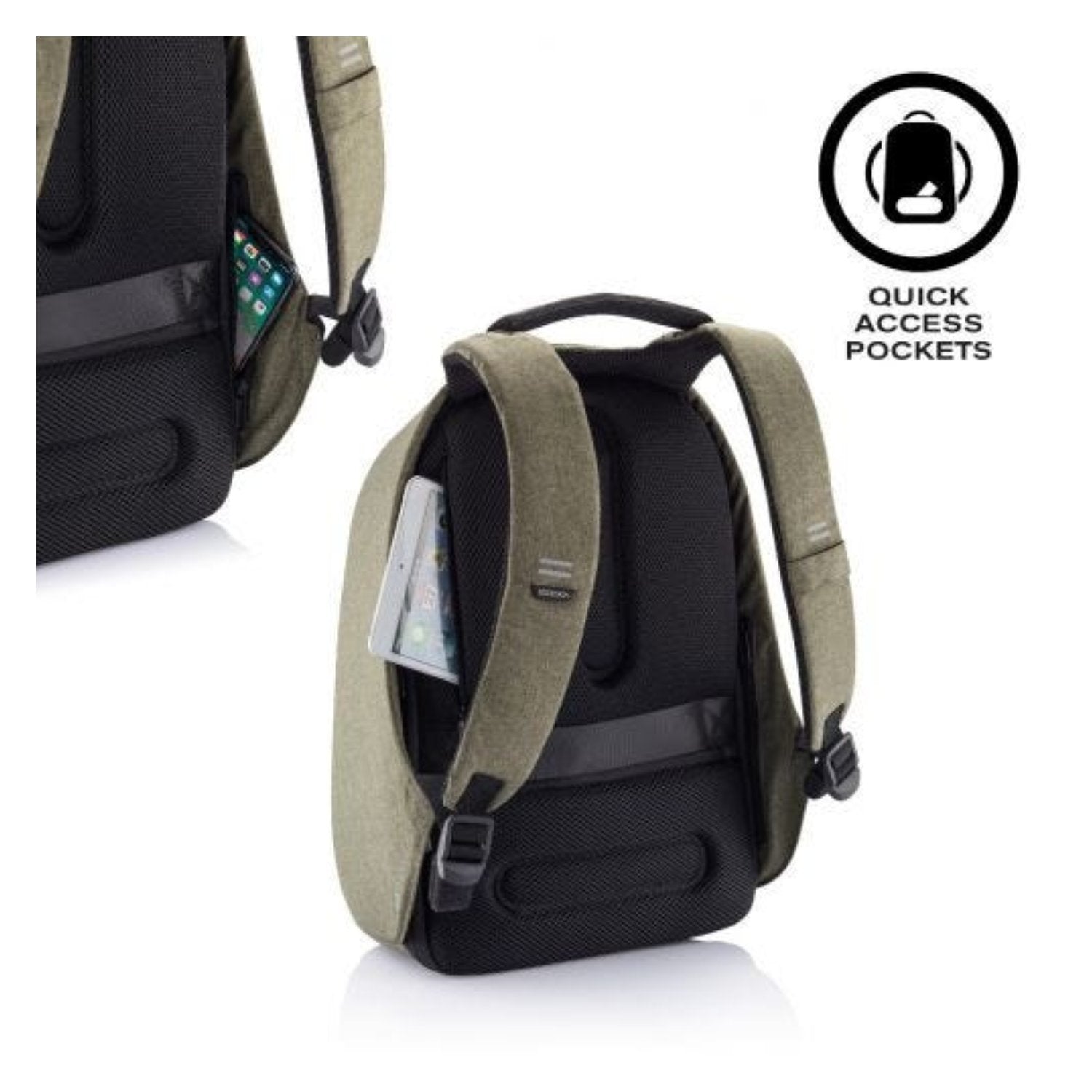 Bobby Hero Regular Anti-Theft Backpack - Green