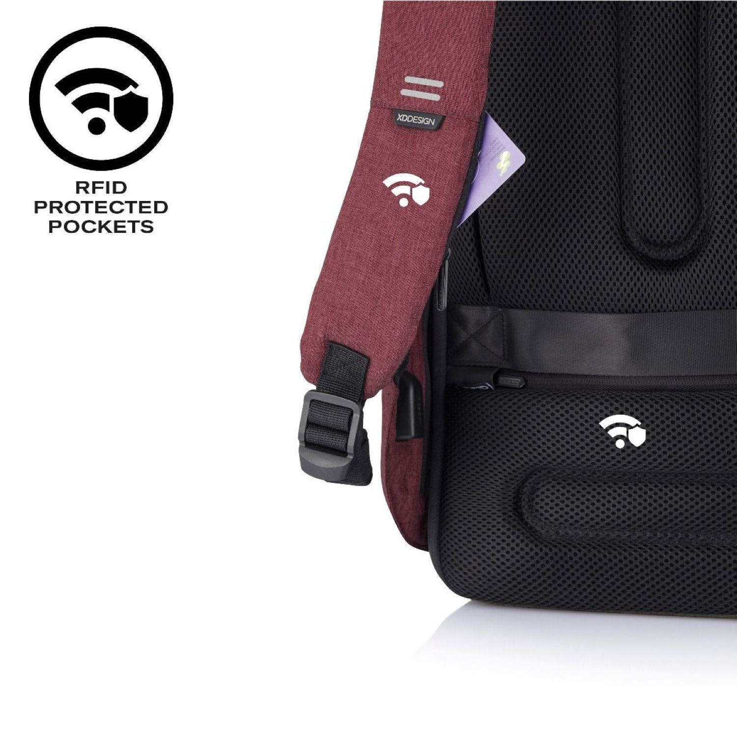 Bobby Hero Regular Anti-Theft Backpack - Red