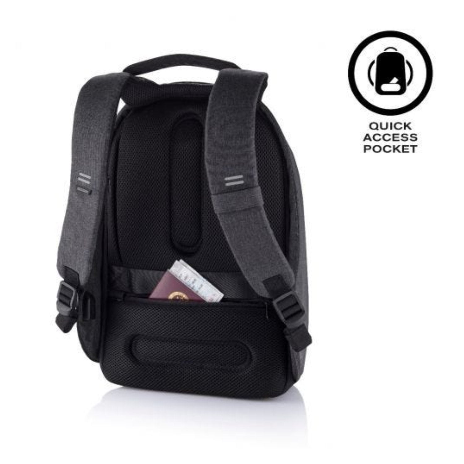 Bobby Hero Small Anti-Theft Backpack - Black