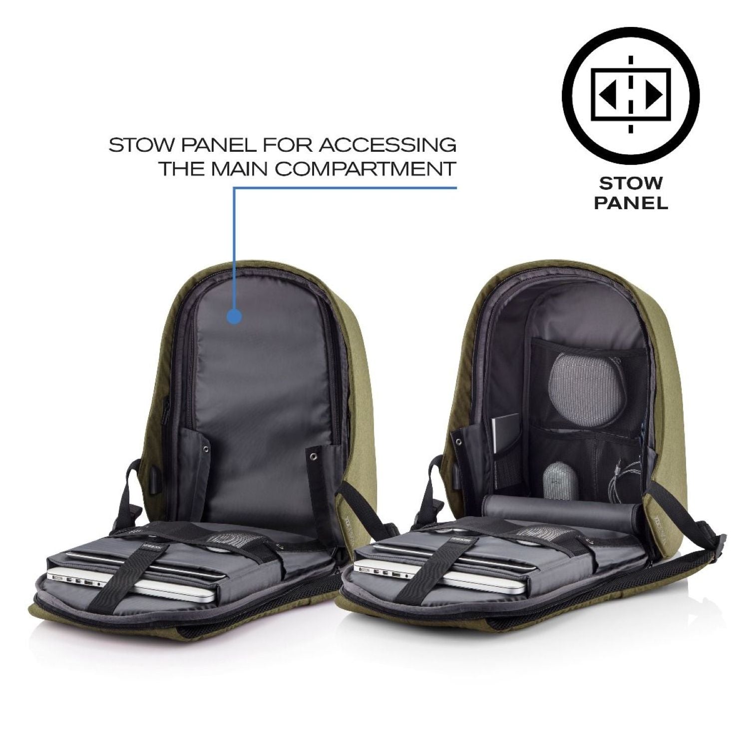 Bobby Hero Small Anti-Theft Backpack - Green