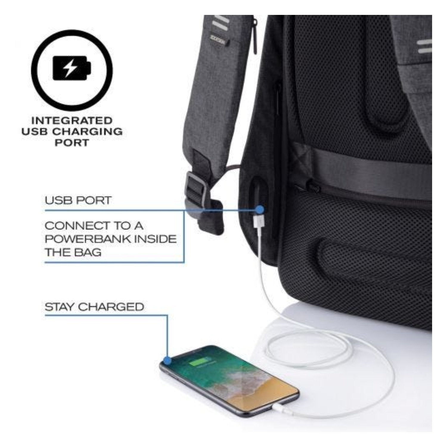Bobby Hero Xl Anti-Theft Backpack - Black