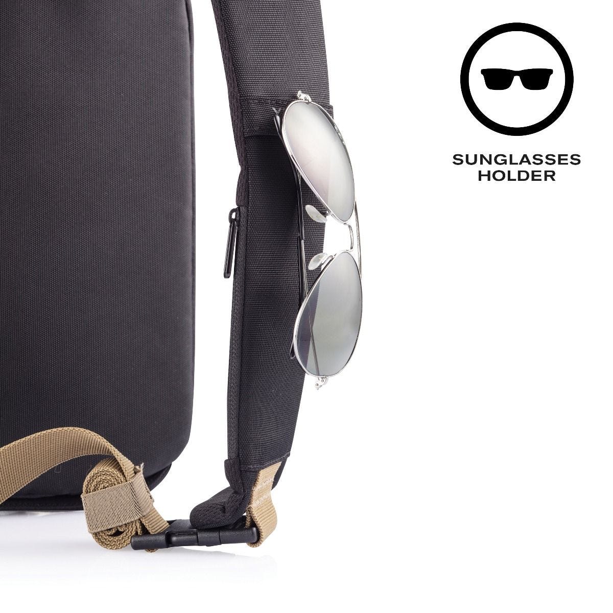 Bobby Sling Anti-Theft Crossbody Backpack - Black