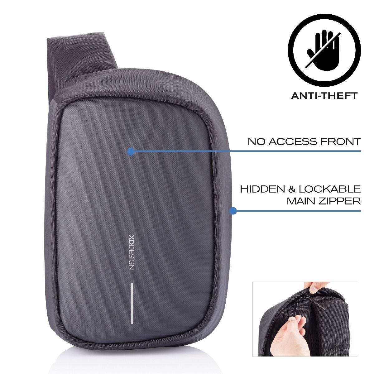 Bobby Sling Anti-Theft Crossbody Backpack - Black