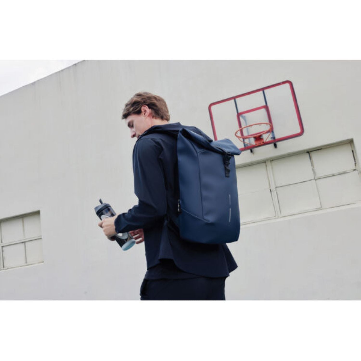 Bobby XD Design Urban Water Resistant Flap-Top Backpack 18L To 23L - Navy