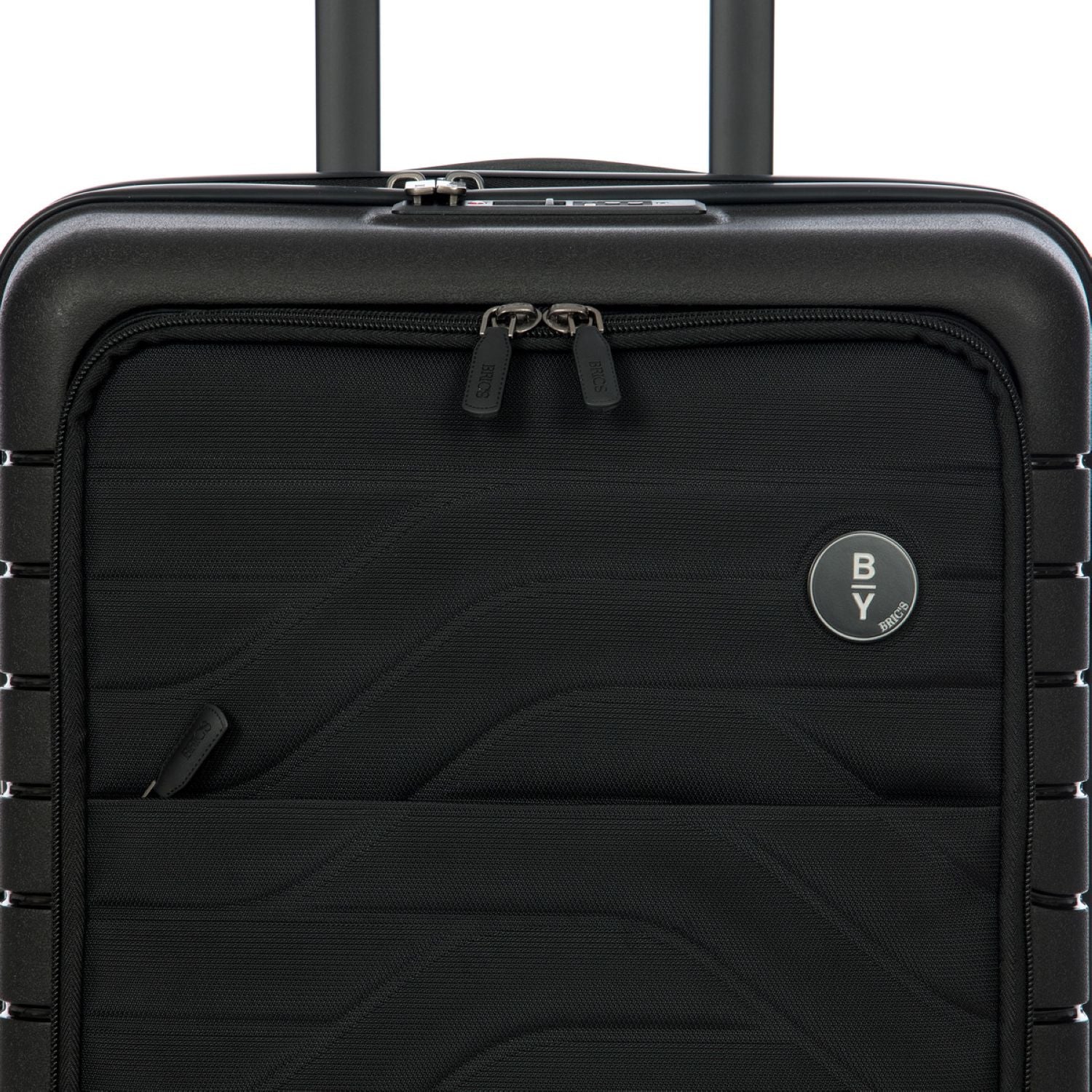 BRIC'S Ulisse 21" Expandable Carry On Luggage Spinner With Front Pocket (Black)