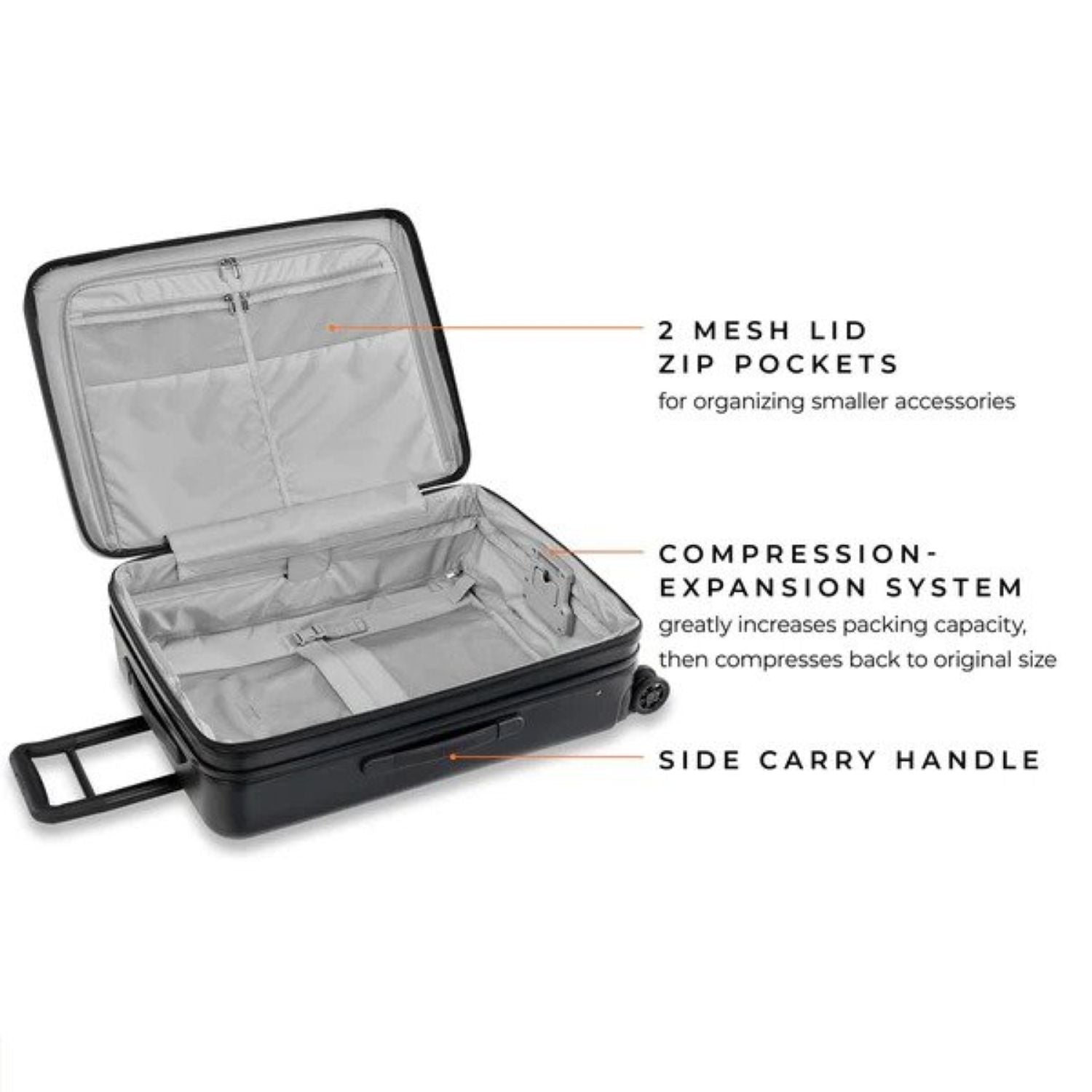 Briggs & Riley Sympatico Medium Expandable Spinner (Black)
