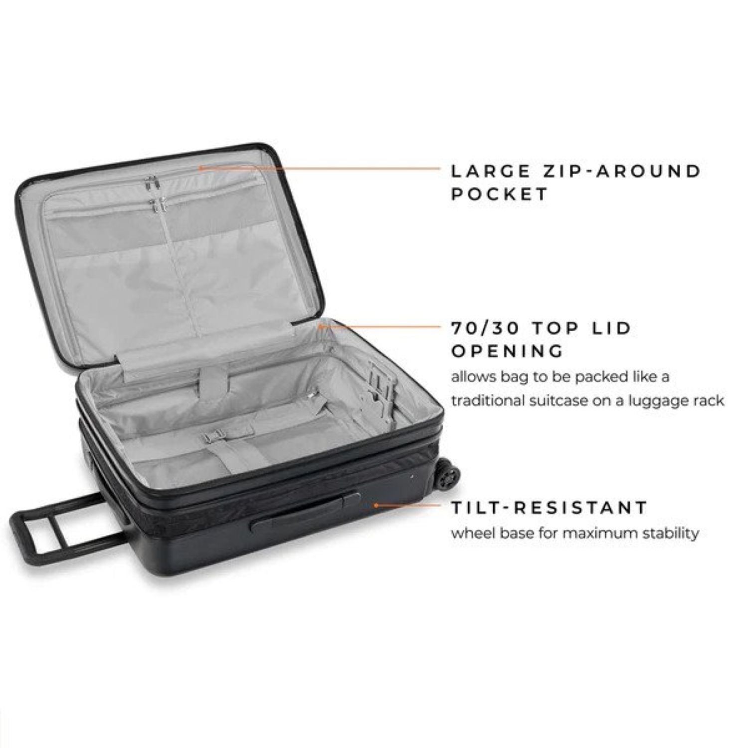 Briggs & Riley Sympatico Medium Expandable Spinner (Black)
