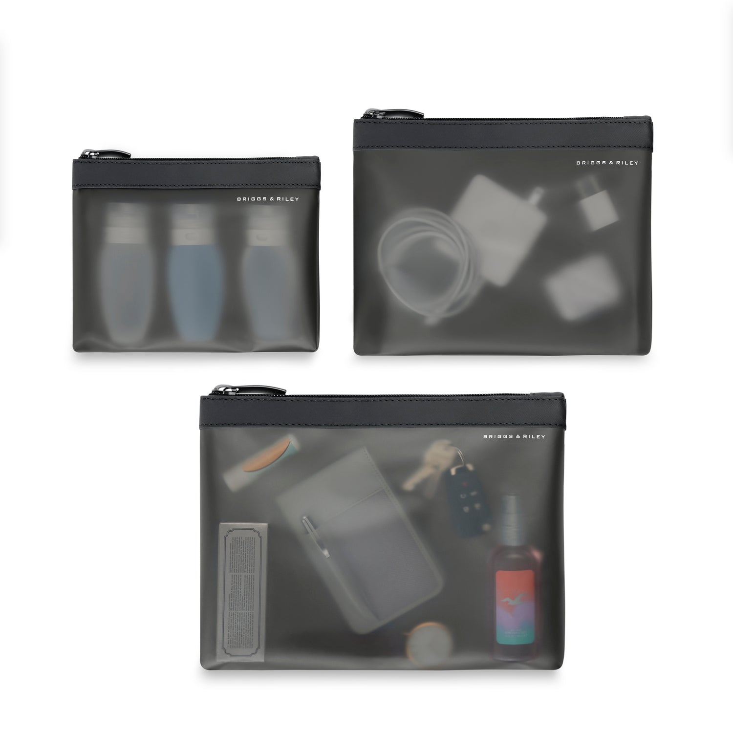 Briggs & Riley Translucent Pouch Set - Black