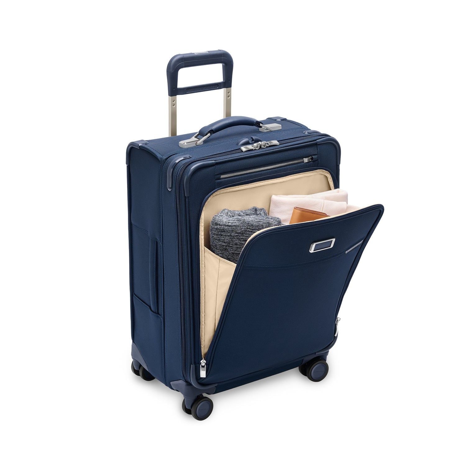 Briggs & Riley Baseline Compact Checked Expandable Spinner - Navy