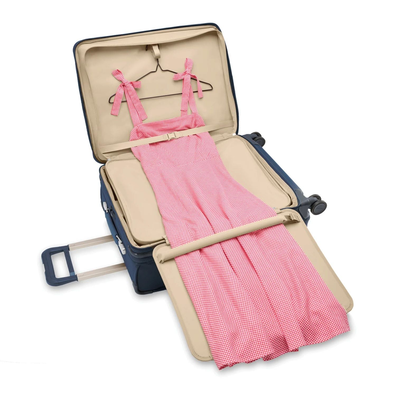 Briggs & Riley Baseline Compact Checked Expandable Spinner - Navy