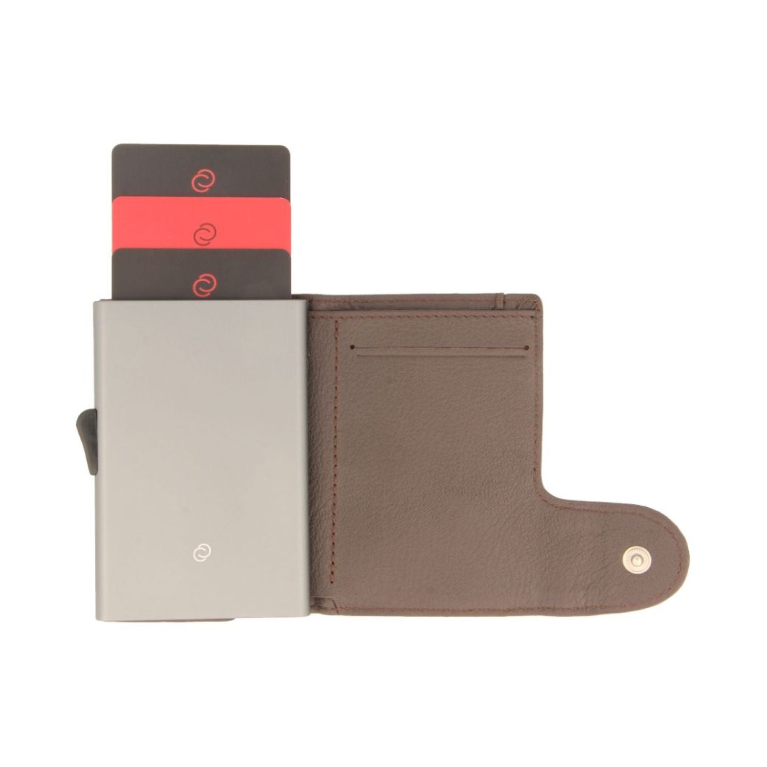 C-Secure Italian Leather Wallet (Testa Di Moro D32444/Grey)