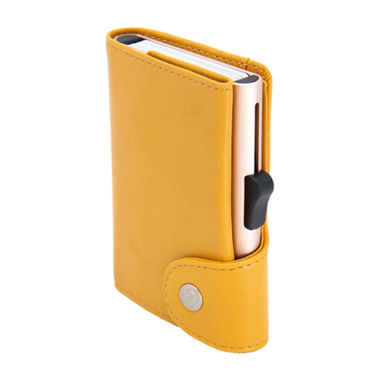 C-Secure XL Italian Leather Wallet - Solis/Champagne Gold