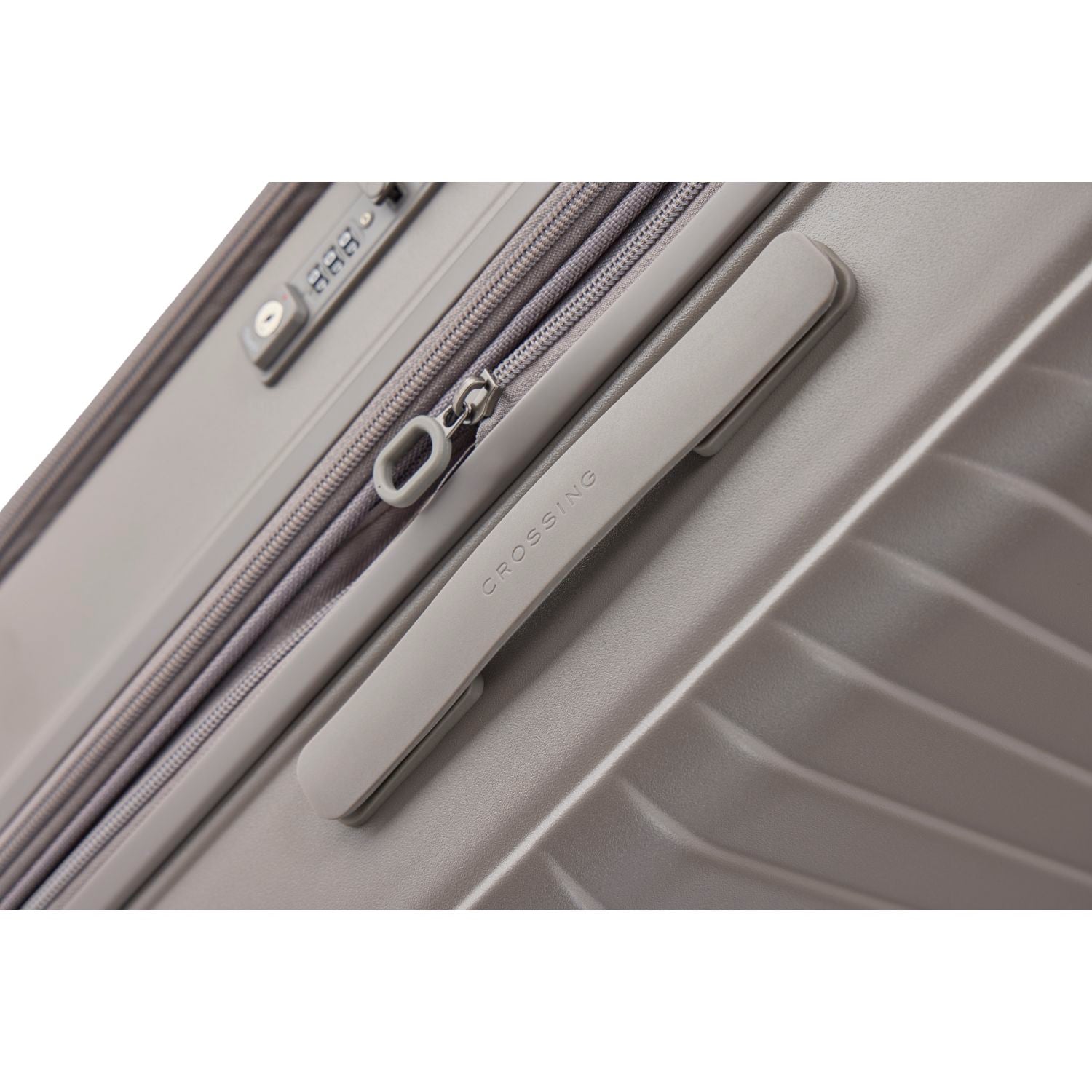 CROSSING INVI 20" Carry On Expandable Luggage With Front & Middle Access - Latte