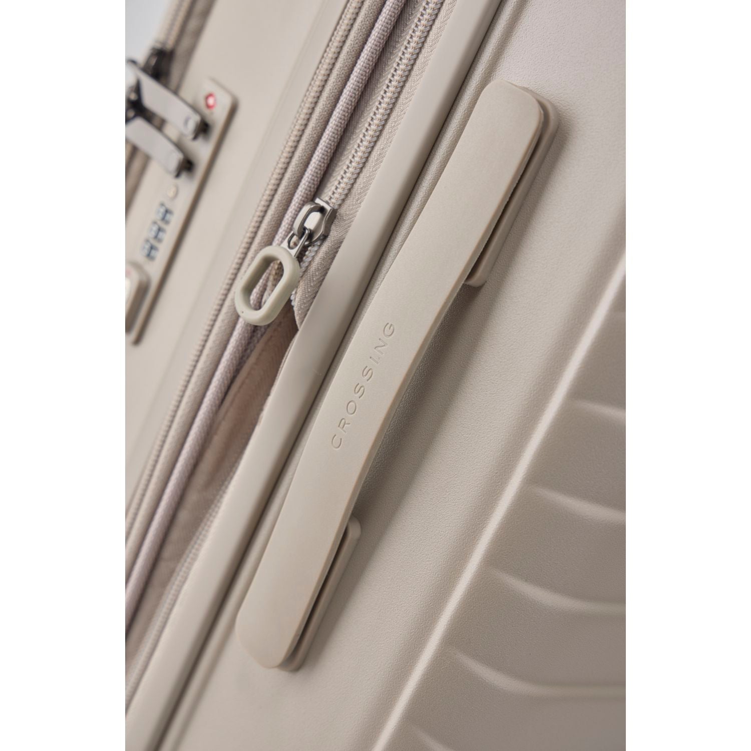 CROSSING INVI 28" Large Expandable Luggage With Front & Middle Access - Taupe