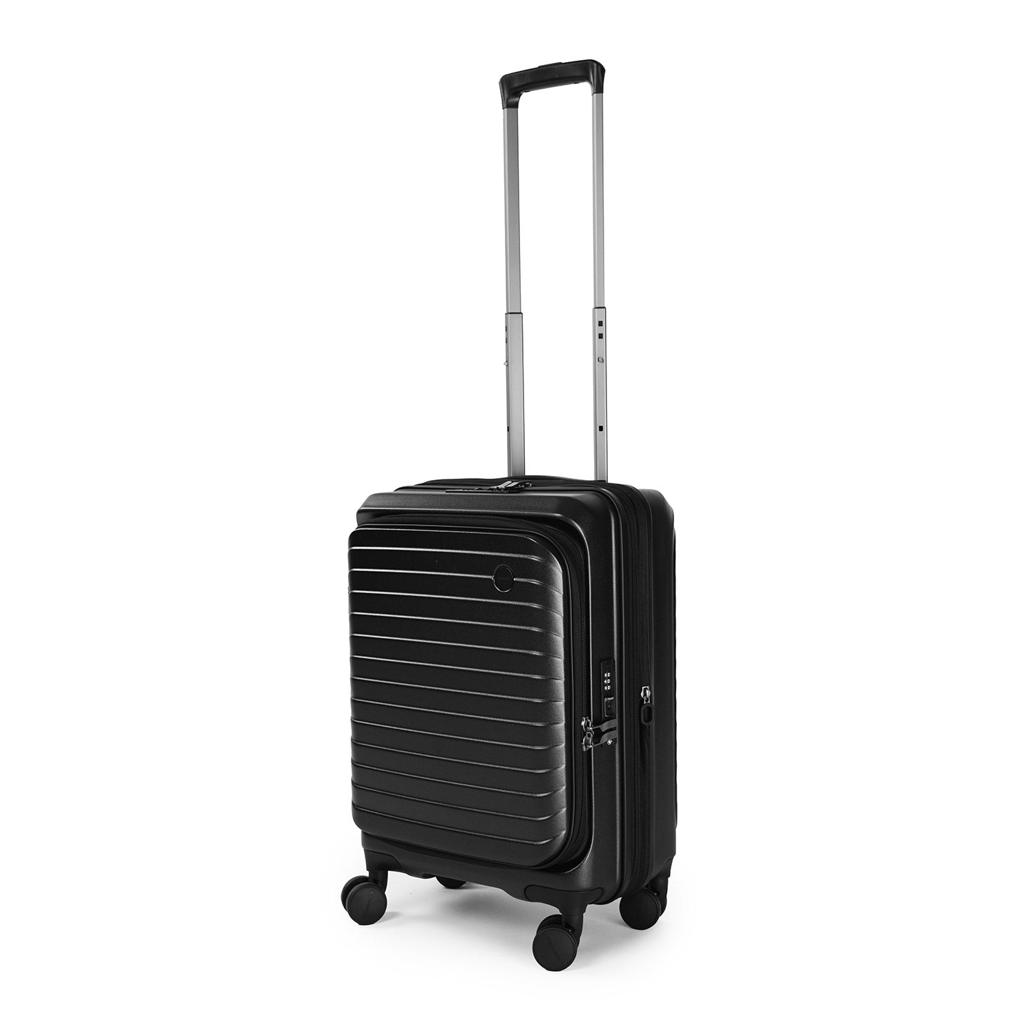 CROSSING INVI 20" Carry On Expandable Luggage With Front & Middle Access - Black