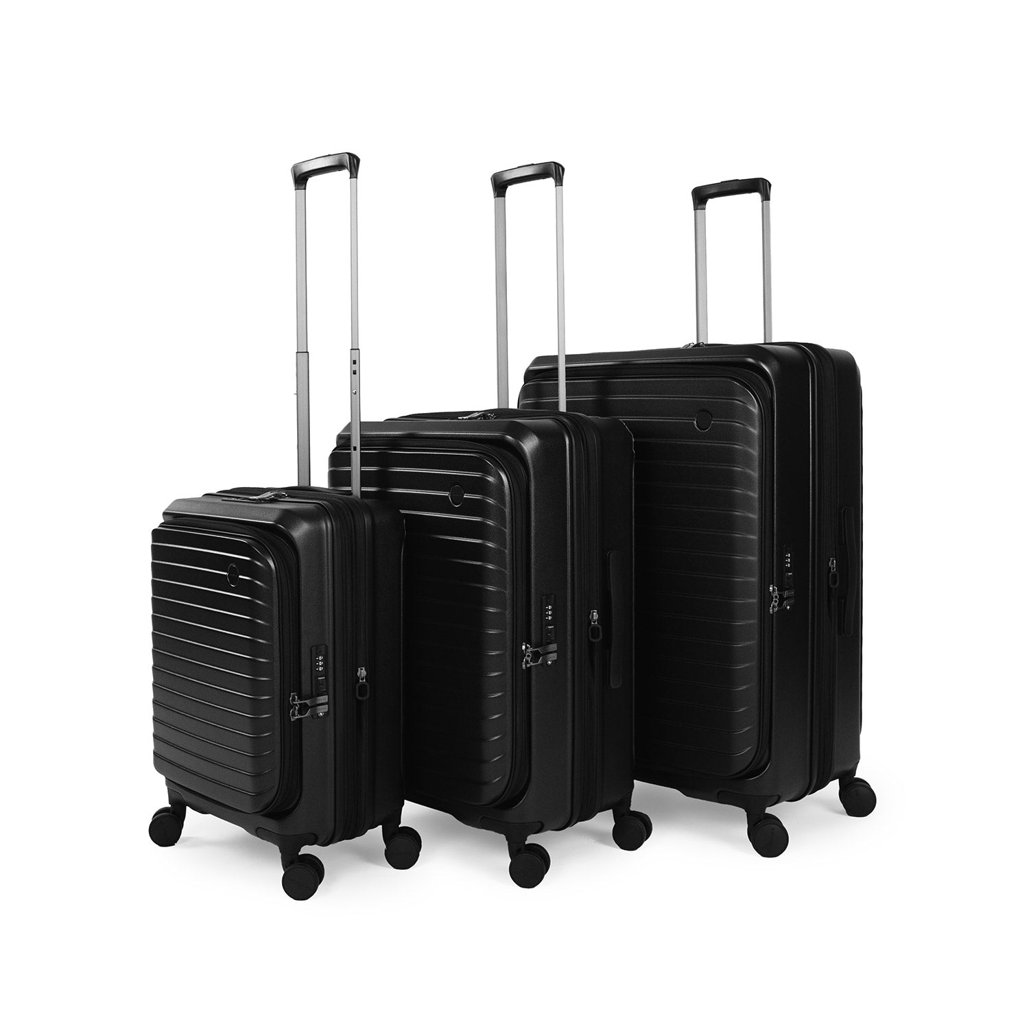 CROSSING INVI 20" Carry On Expandable Luggage With Front & Middle Access - Black