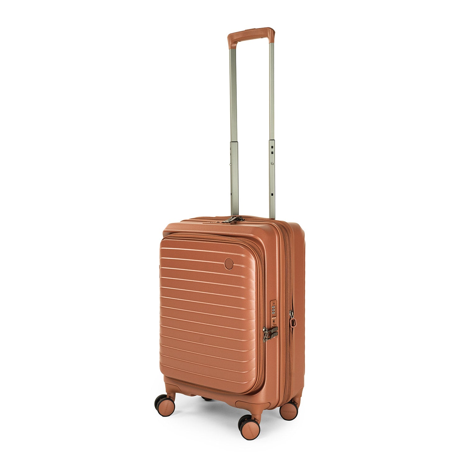 CROSSING INVI 20" Carry On Expandable Luggage With Front & Middle Access - Brick
