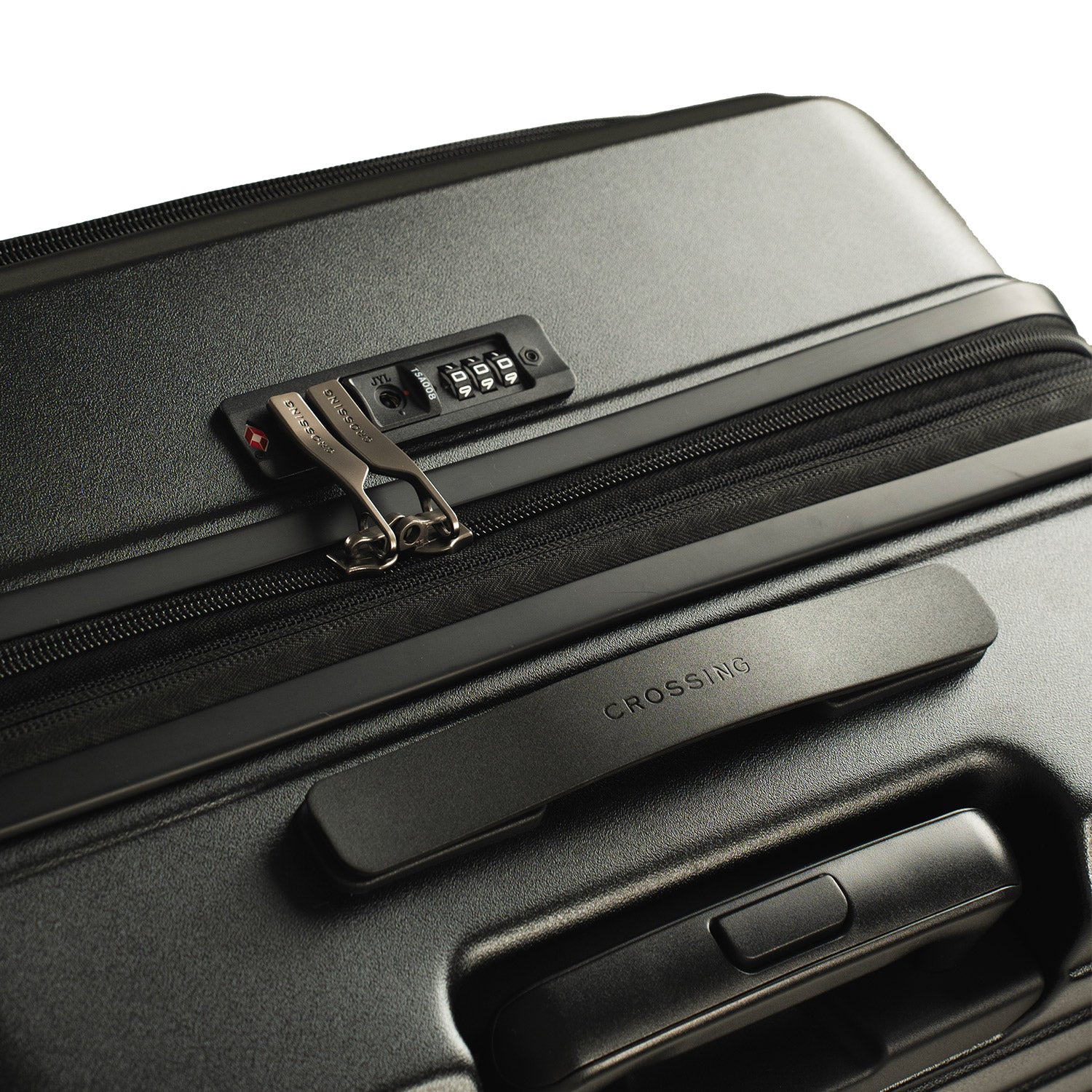 CROSSING INVI 25" Medium Expandable Luggage With Front & Middle Access - Black