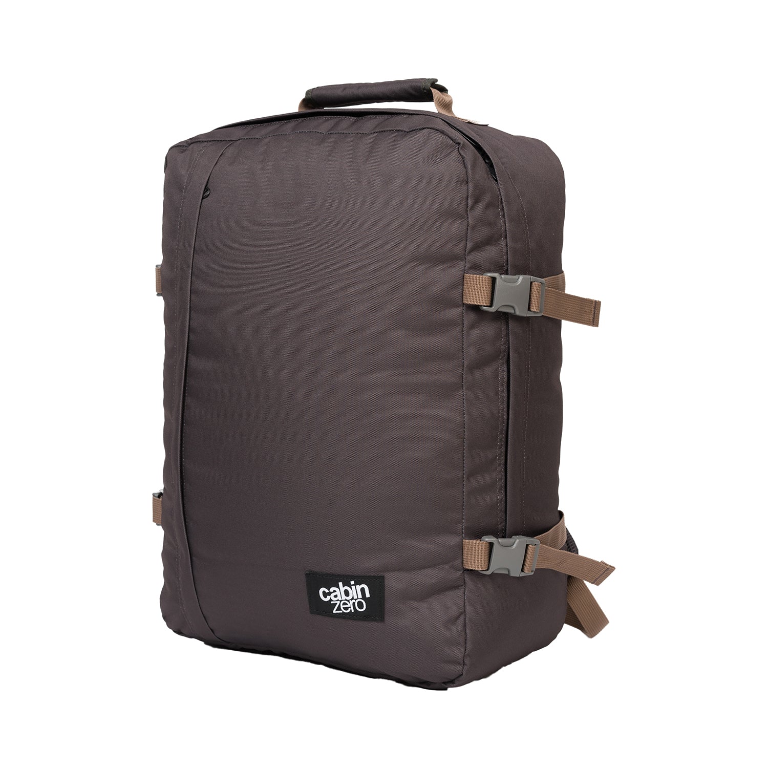 Cabinzero Classic Ultra Light Cabin Bag With Luggage Trackers 44L (Black Sand)