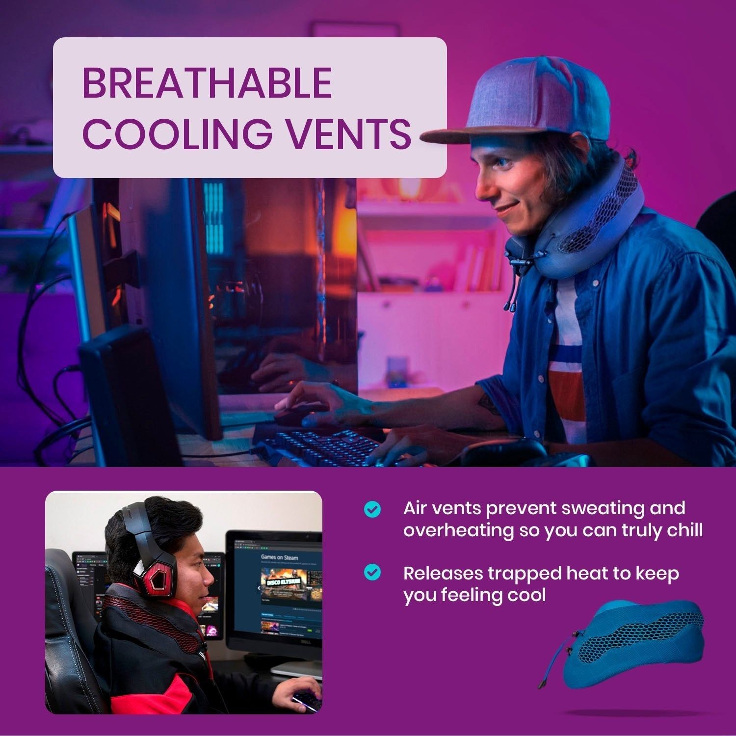 Cabeau Evolution Cool Travel Neck Pillow - Red