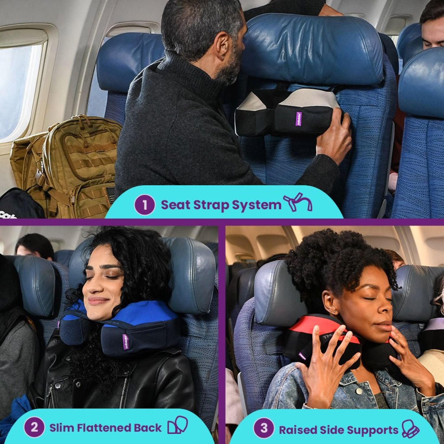 Cabeau TNE S3 Travel Neck Pillow - Multi-Colour