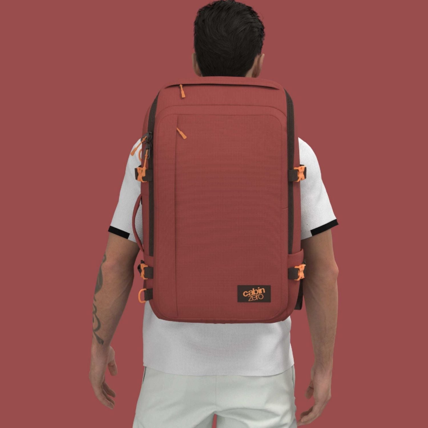 Cabinzero Adventure Cabin Backpack 42L (Sangria Red)