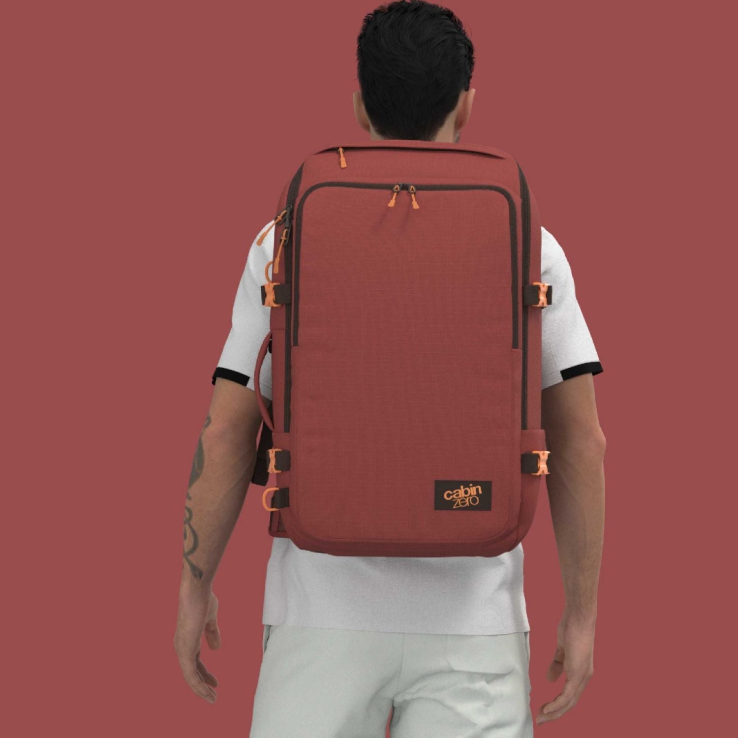 Cabinzero Adventure Pro Cabin Backpack 42L (Sangria Red)