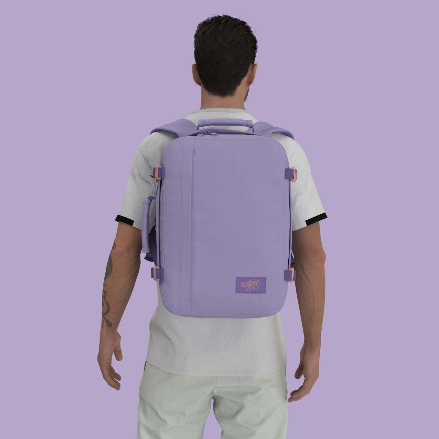 Cabinzero Classic Ultra Light Cabin Bag With Luggage Trackers 36L (Smokey Violet)