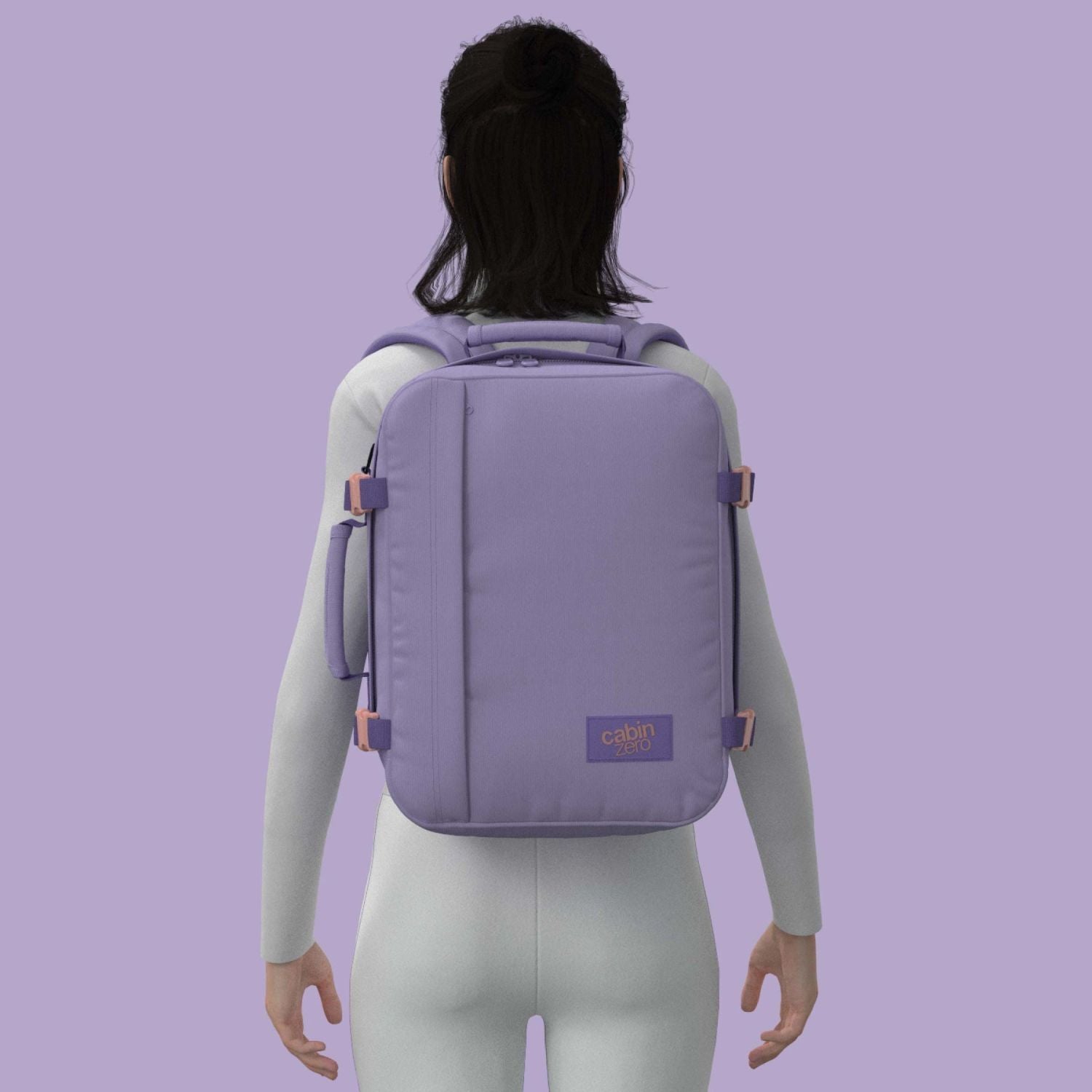 Cabinzero Classic Ultra Light Cabin Bag With Luggage Trackers 36L (Smokey Violet)