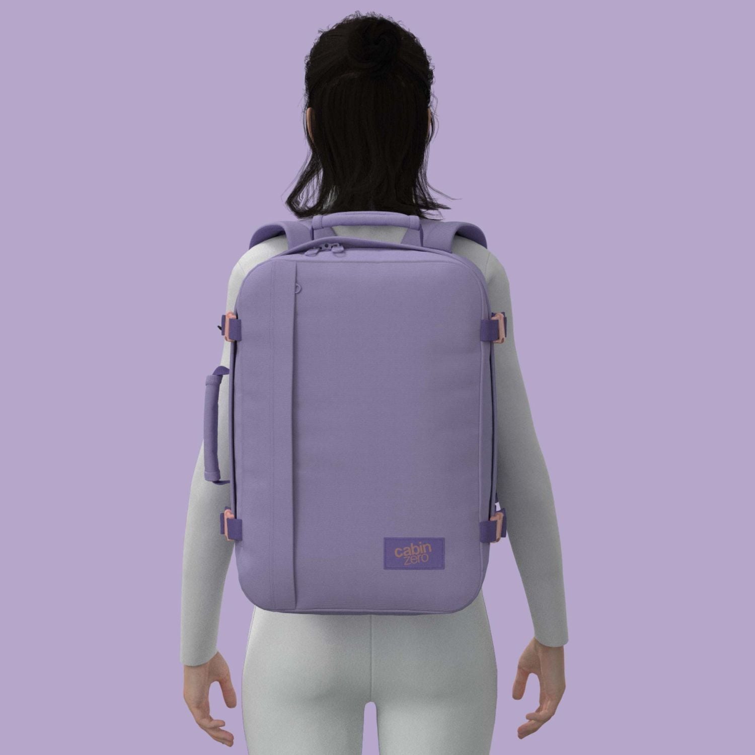 Cabinzero Classic Ultra Light Cabin Bag With Luggage Trackers 36L (Smokey Violet)