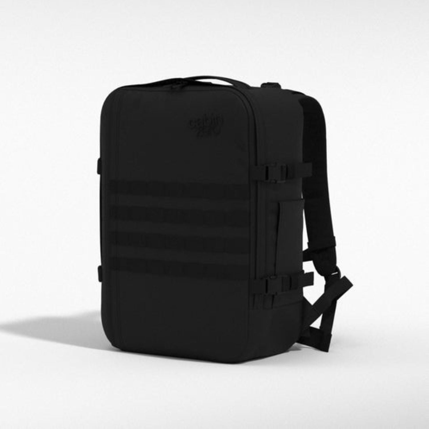 Cabinzero Military Cabin Bag With Luggage Trackers 44L (Absolute Black)