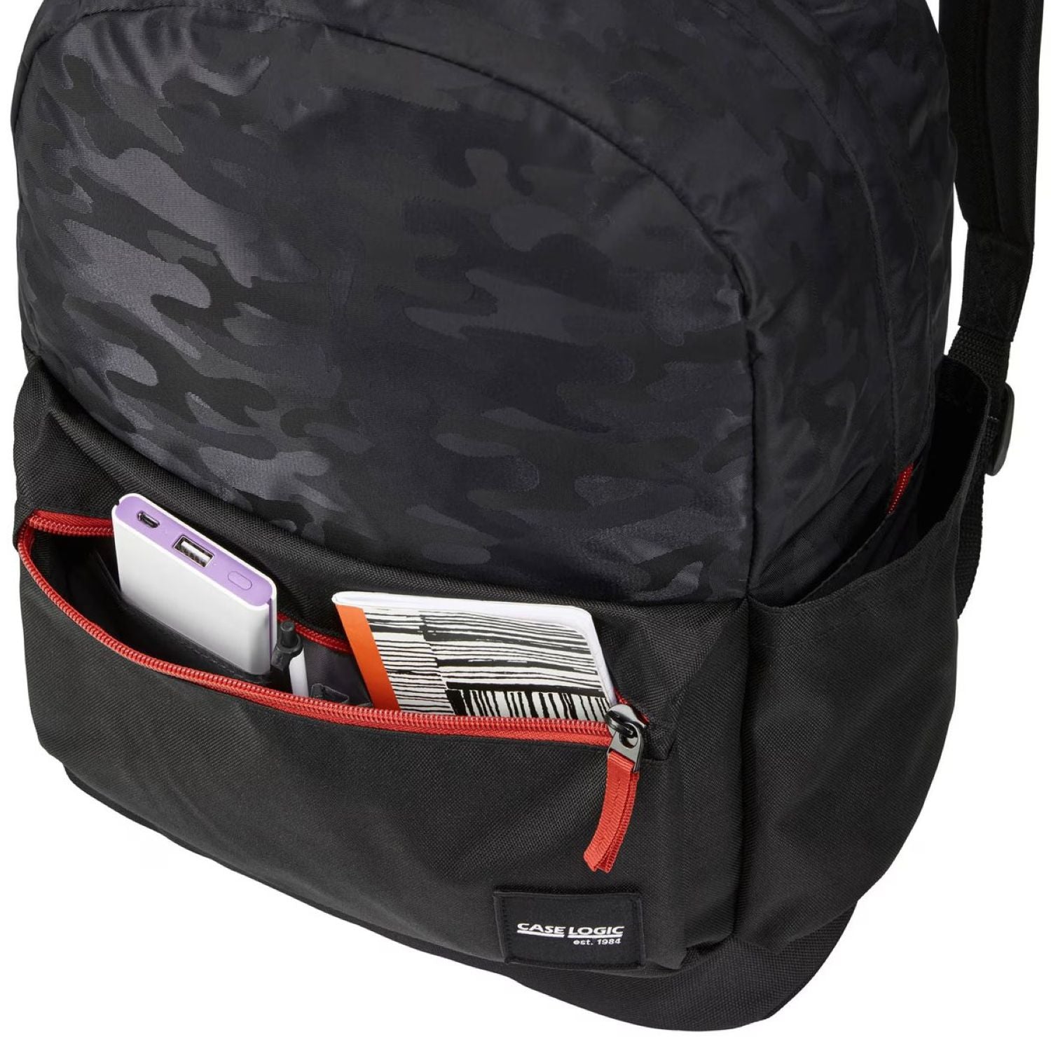 Case Logic Campus Founder Backpack 26L - Black Camo/Brick