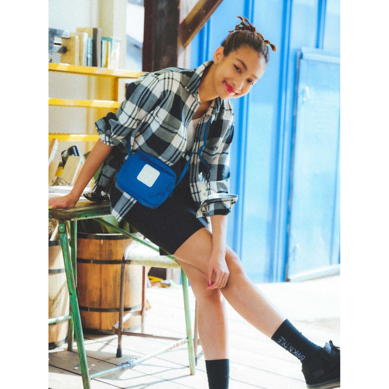 Cilocala Regular Mashikaku Shoulder Bag (Lake)