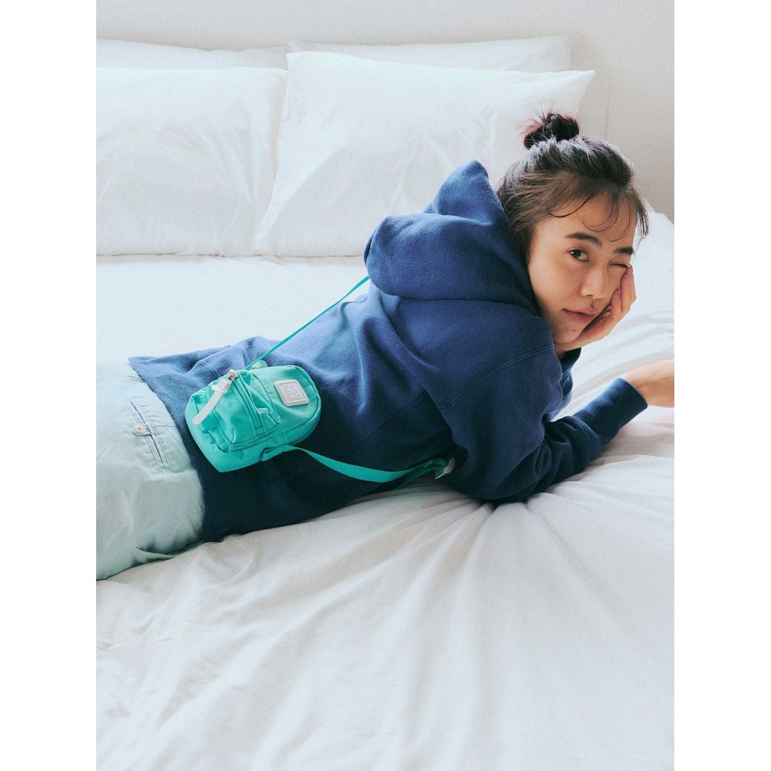 Cilocala Regular Packman Shoulder Bag (Turquoise)