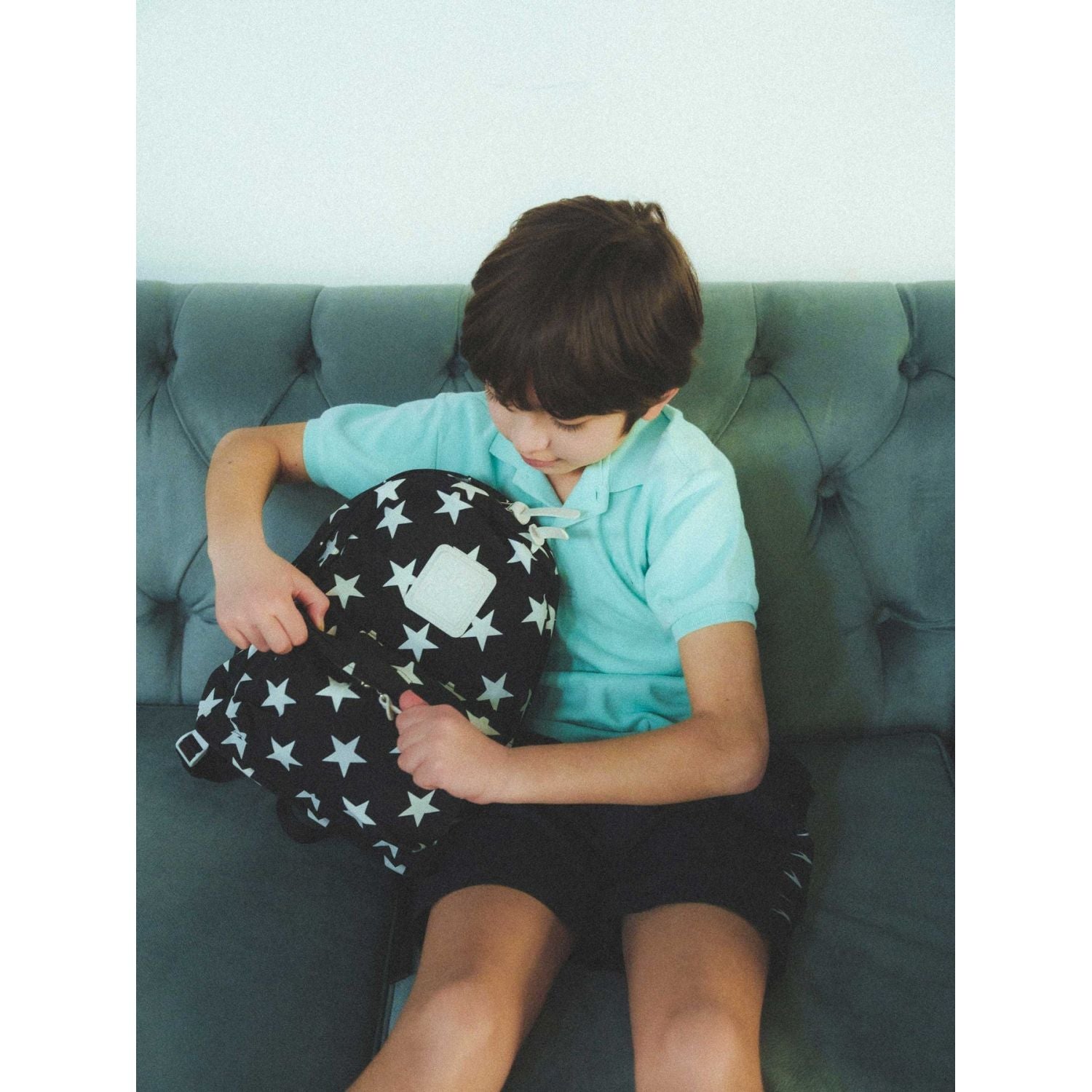 Cilocala Star Print Backpack Small (Black)