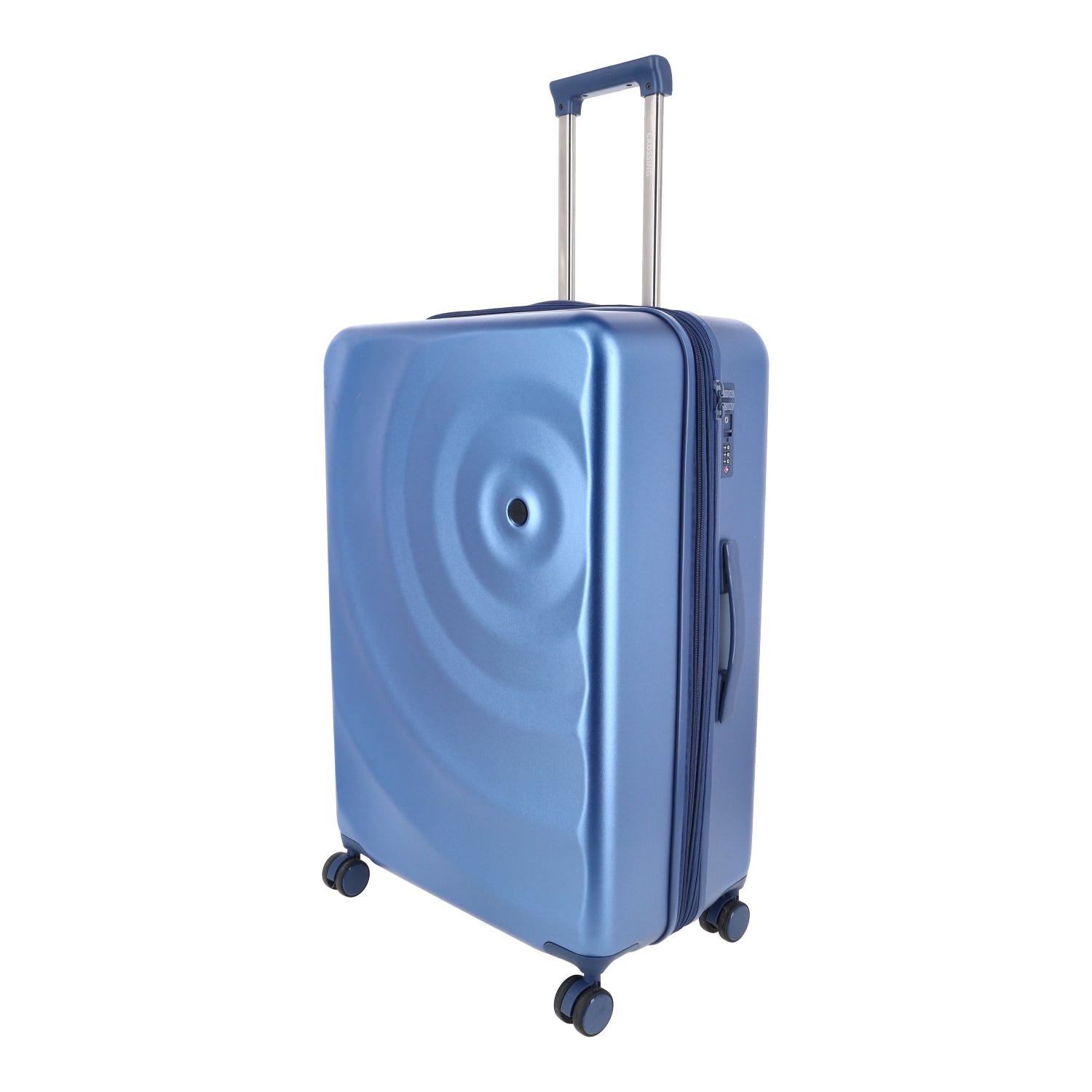 Crossing Miles Polycarbonate Expandable 28" Large Luggage Spinner - Blue