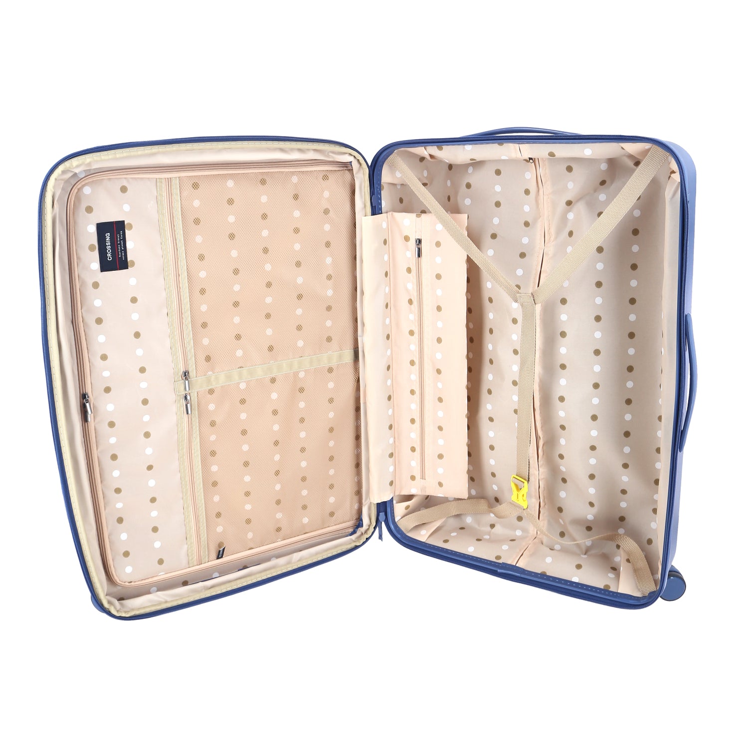 Crossing Miles Polycarbonate Expandable 28" Large Luggage Spinner - Blue