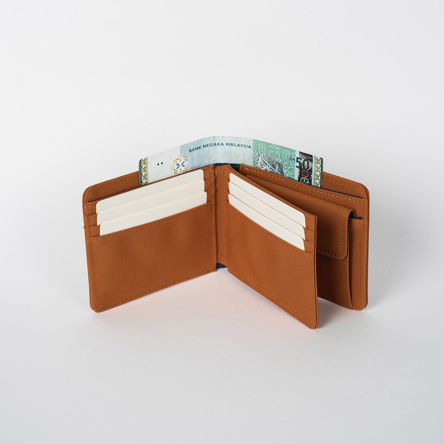 Crossing Bifold Wallet with Coin Pocket & Card Flap RFID - Copper