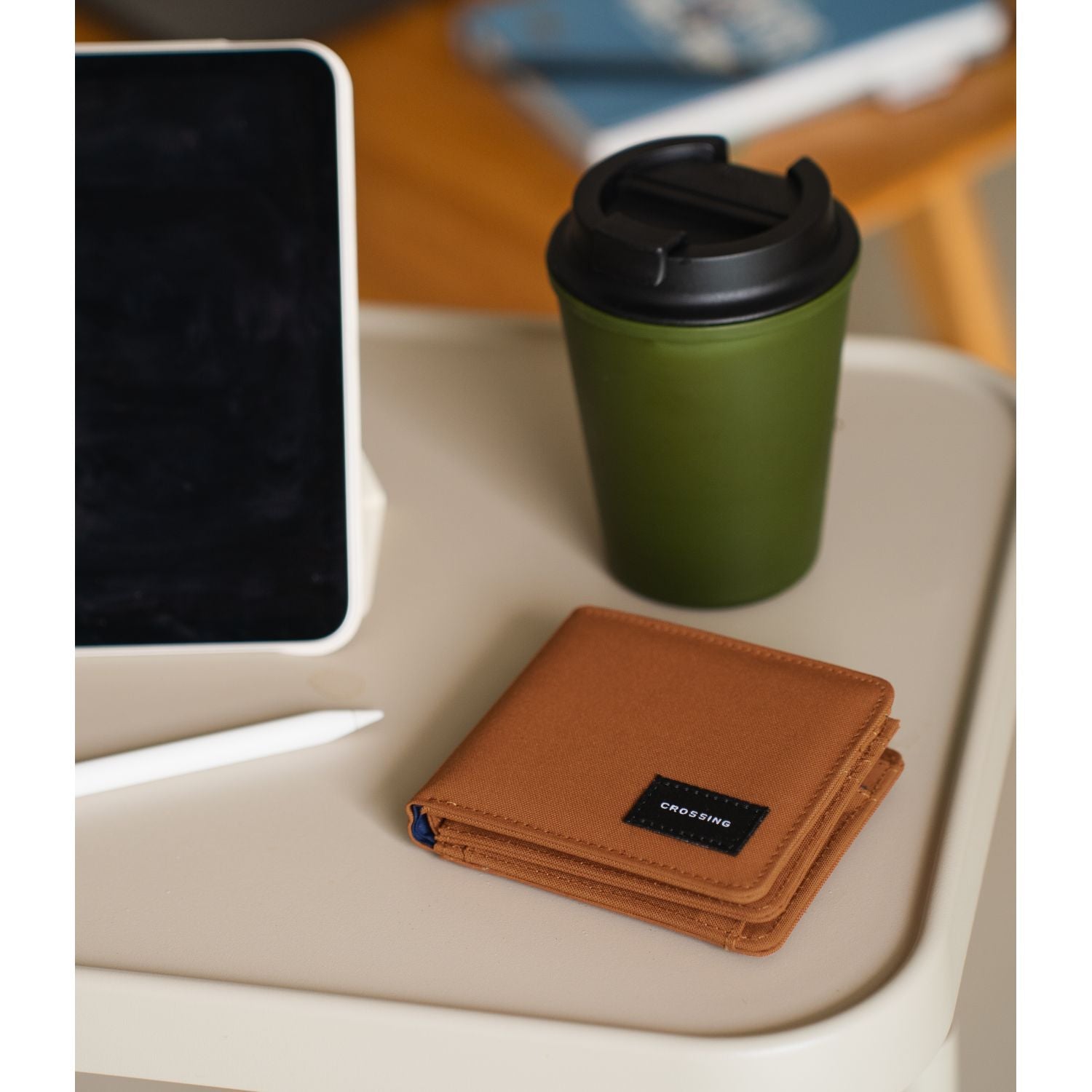 Crossing Bifold Wallet with Coin Pocket & Card Flap RFID - Copper