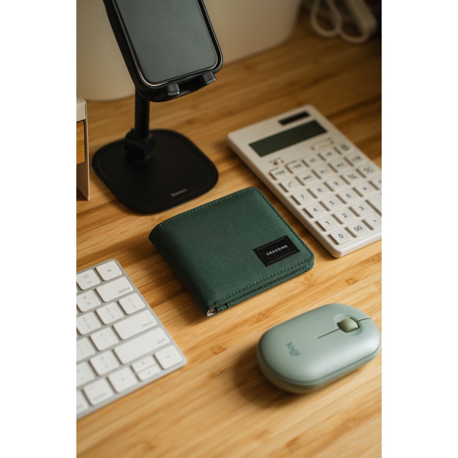 Crossing Bifold Wallet with Coin Pocket RFID - Green