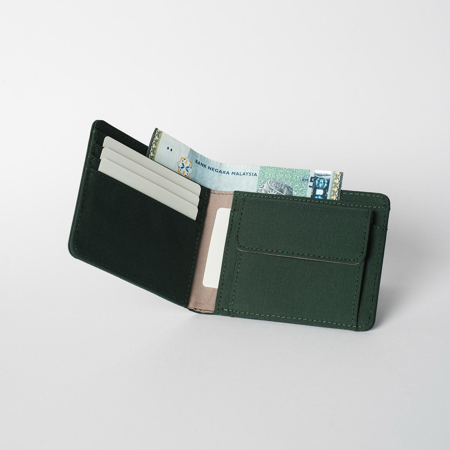 Crossing Bifold Wallet with Coin Pocket RFID - Green