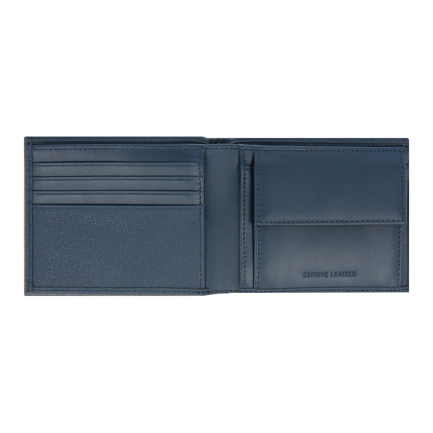 Crossing Elite Bi-fold Leather Wallet With Coin Pouch RFID - Jeans