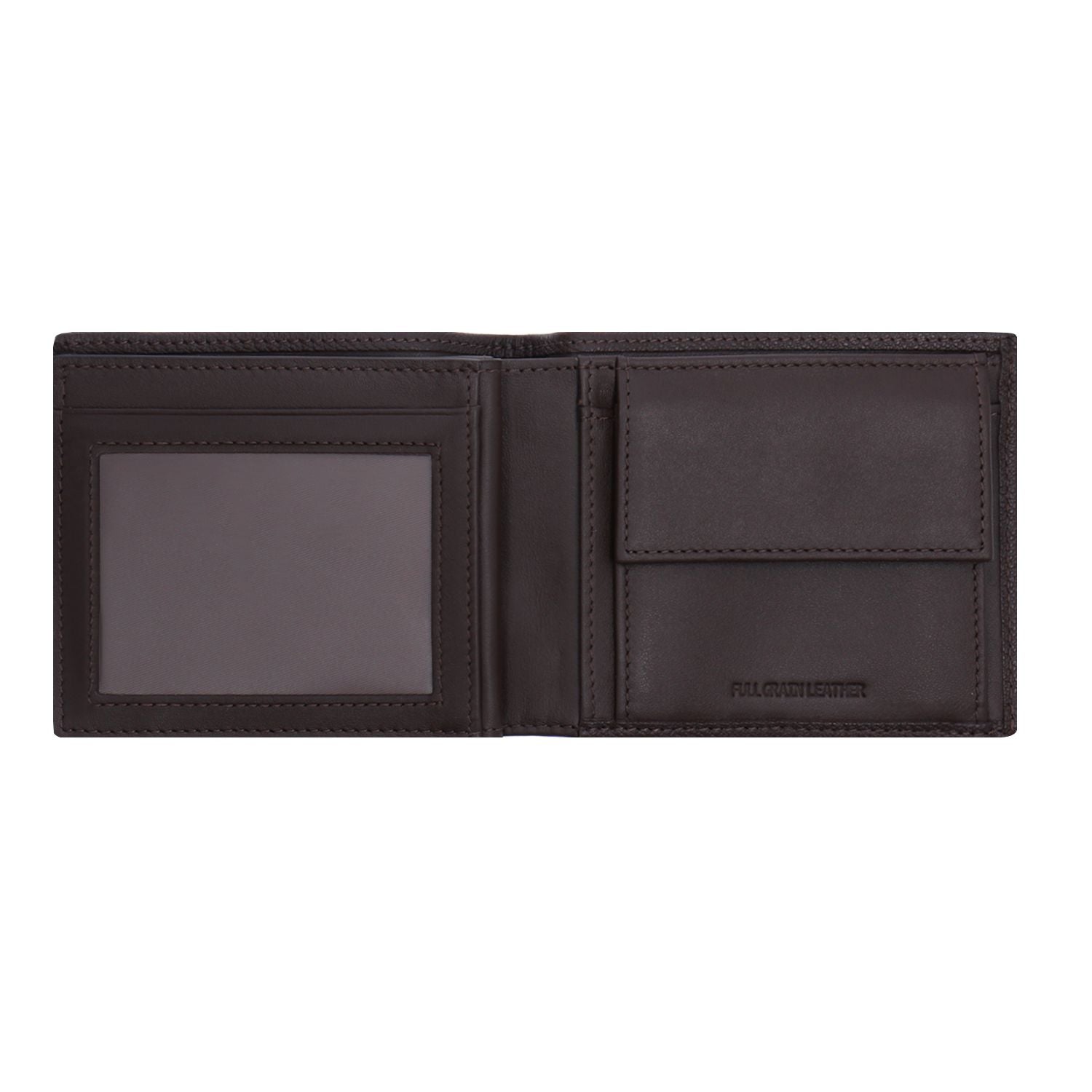 Crossing Elite Bi-fold Leather Wallet With Flap And Coin Pouch RFID - Chocolate