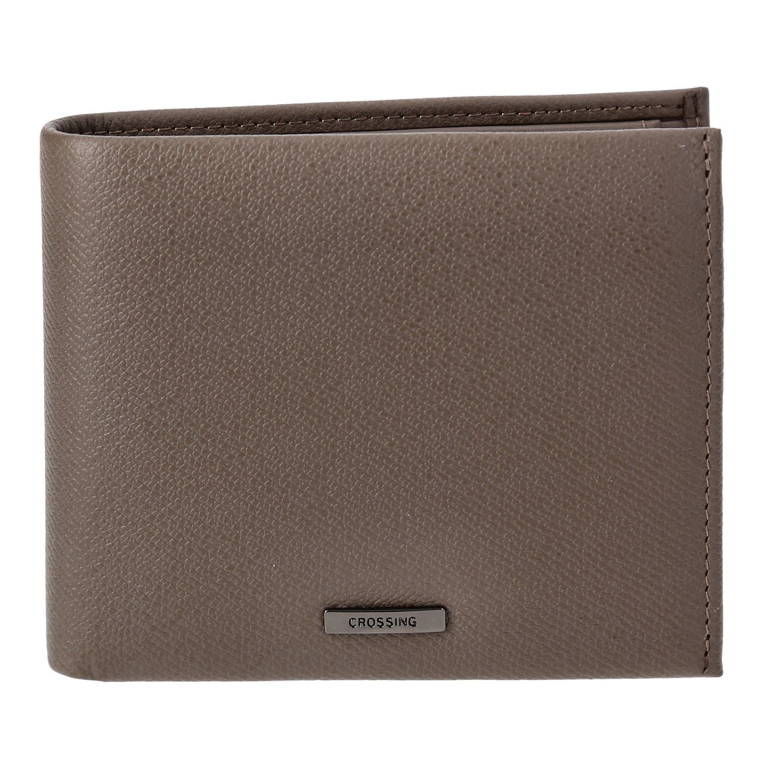 Crossing Elite Bi-fold Leather Wallet With Window And Coin Pocket RFID - Dark Khaki