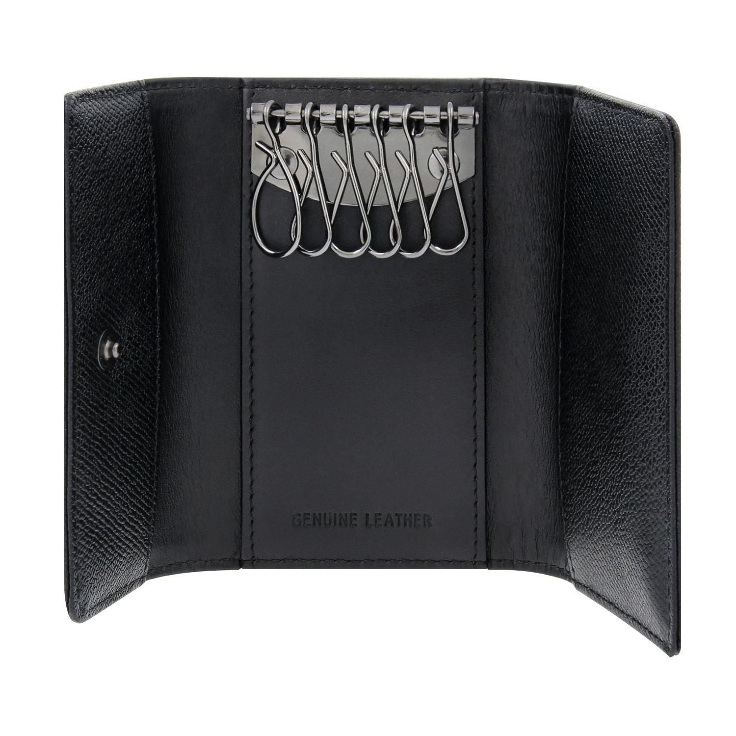 Crossing Elite Leather Key Holder With Card Pockets - Black