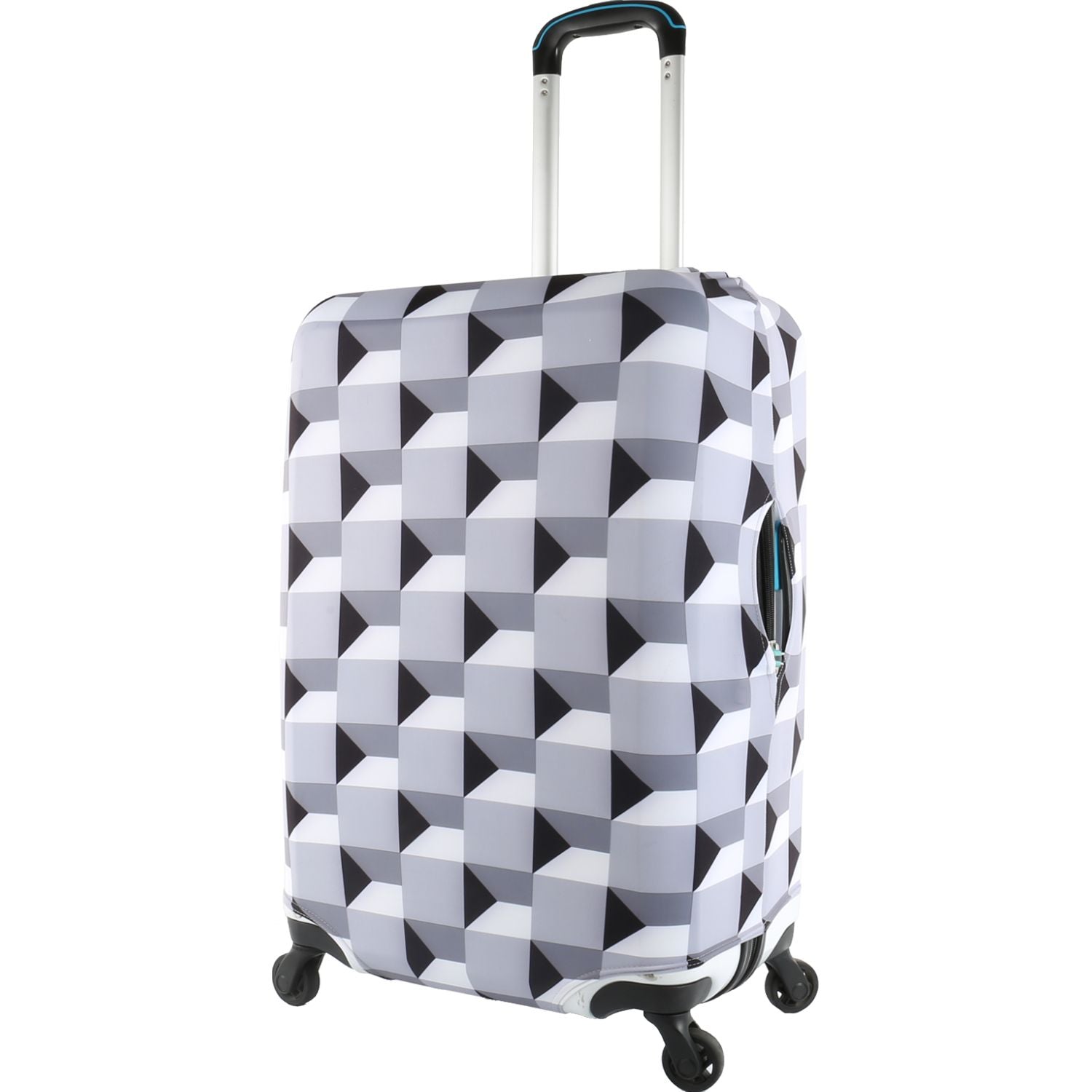 Crossing Luggage Cover Large - Geometric Cubes Pattern (26"-28")