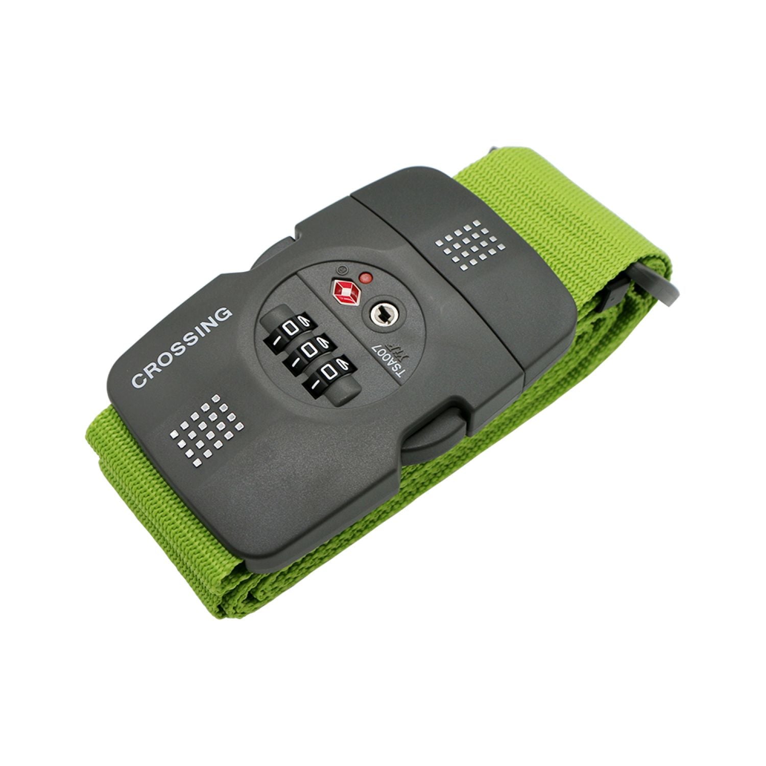 Crossing Luggage Strap With 3 Dial TSA Lock - Green